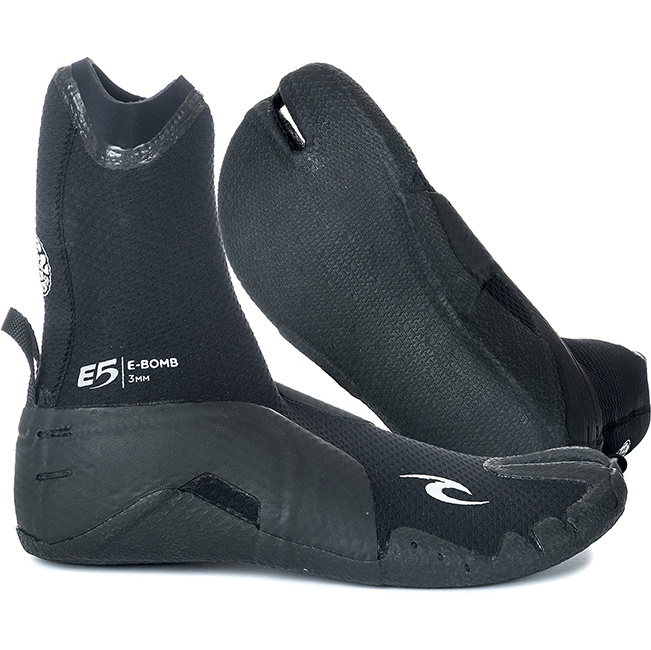 2026 Rip Curl E-Bomb 3mm Split Toe Wetsuit Boots Black WBO7EM